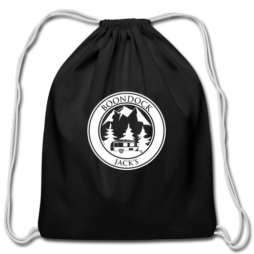 Cotton Drawstring Bag - black